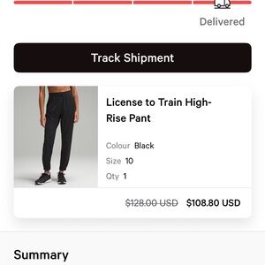 lululemon athletica Black High-Rise Pants license to train joggers